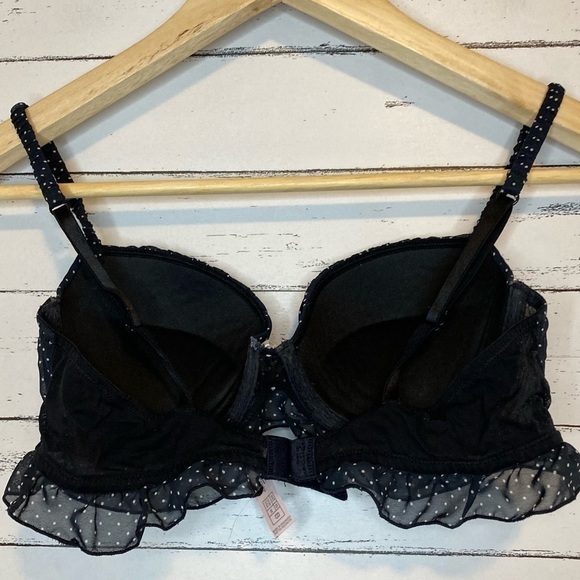 🎈$10 add on. 💗LASENZA Bra. Polka dot Ruffle underwire bra in navy - Picture 3 of 4